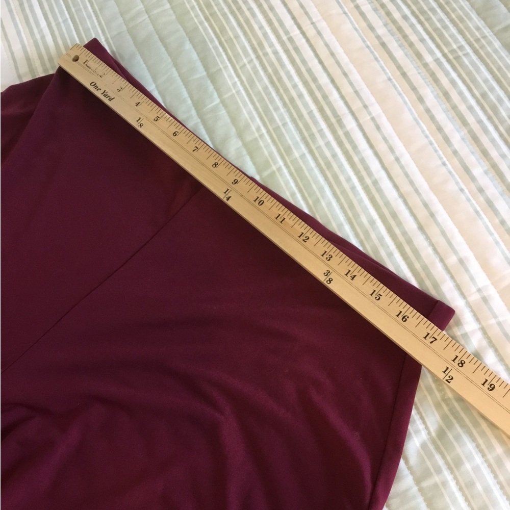 ALFANI MAROON SLACKS 1X Tall woman’s Polyester spandex stretchy. Pull on style - Picture 4 of 6